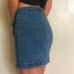 High-waisted Denim Skirt